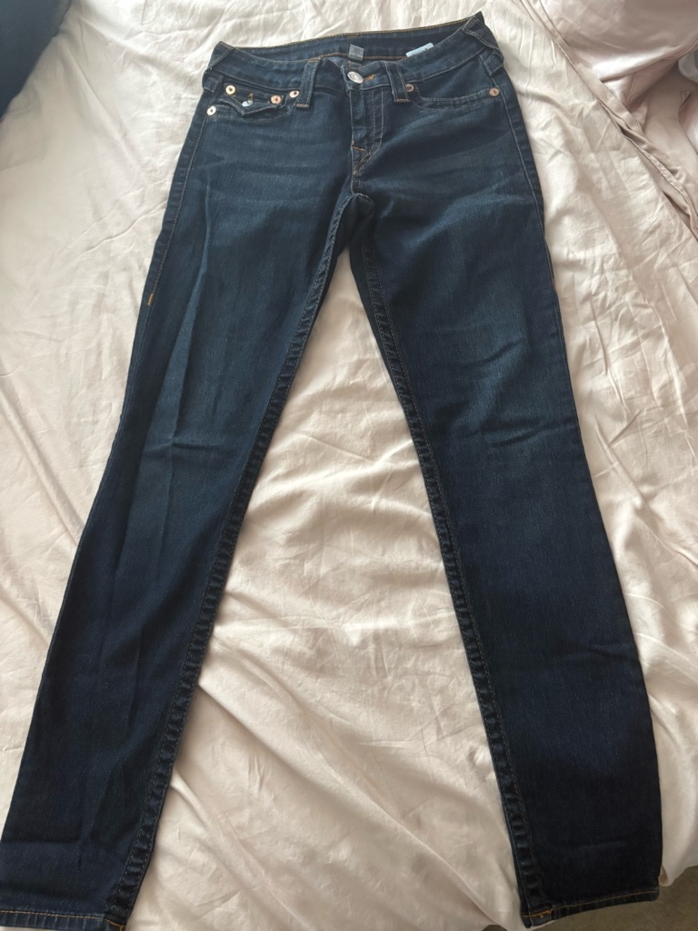 True Religion Slim Straight Dark Blue Women’s Jeans Sz 27